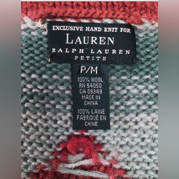 Ralph Lauren Hand Knit Blanket Wool Aztec Southwestern Navajo Robe Jacket - Picture 9 of 9